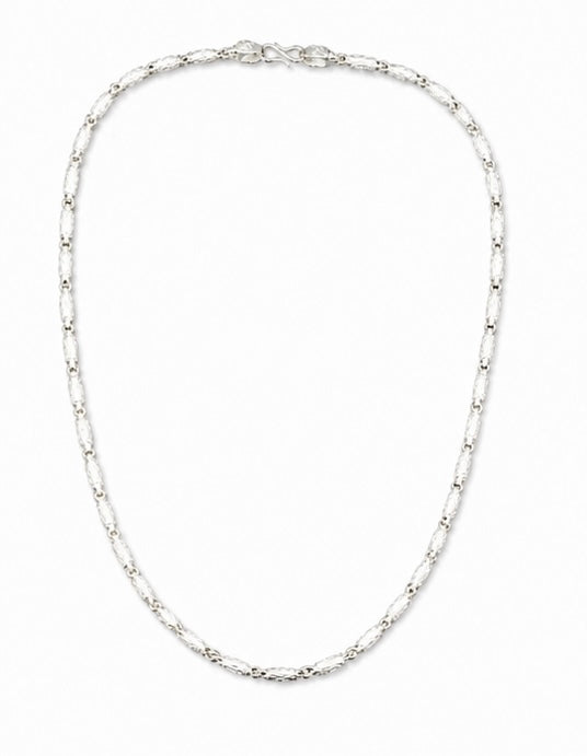 Textured Rope Link Silver Chain – 20% Silver Designer Necklace for Men & Women