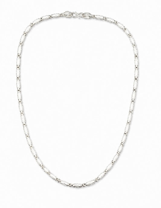 Textured Rope Link Silver Chain – 20% Silver Designer Necklace for Men & Women